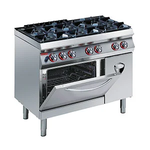6 Burner Gas Range on Static Oven and Cabinet