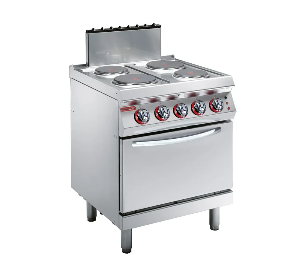 4 Round Plate Electric Range on Electric Static Oven 2/1